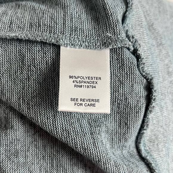 ONE WORLD | Gray/Blue Rhinestone Polar Bear Comfy Sweatshirt | Women's Large - Picture 8 of 9